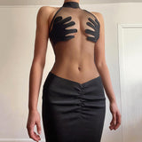 MB Fashion BLACK Dress 5018AT