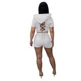 MB FASHION HOODED SHIRT SHORTS SET 068T