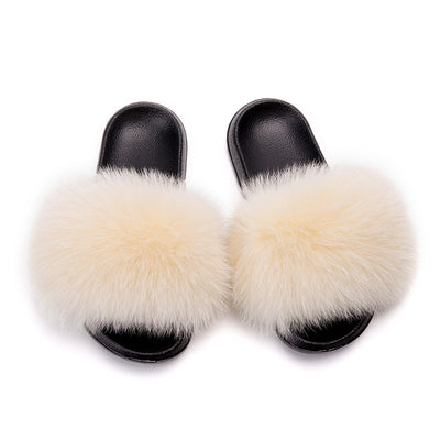 MB Fashion Solid Color 78 Fur Sandals