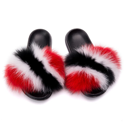 MB Fashion Color 46 Fur Sandals Slides