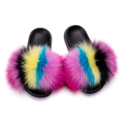 MB Fashion Color 49 Fur Sandals Slides