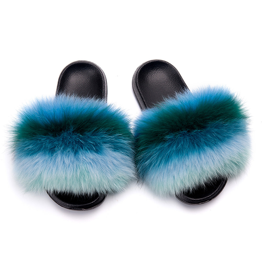 MB Fashion Color 50 Fur Sandals Slides