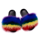 MB Fashion Color 54 Fur Sandals Slides