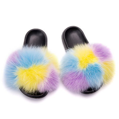 MB Fashion Color 56 Fur Sandals Slides