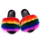MB Fashion Color 57 Fur Sandals Slides