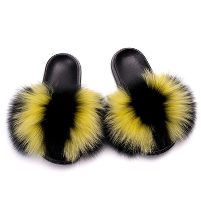 MB Fashion Color 59 Fur Sandals Slides