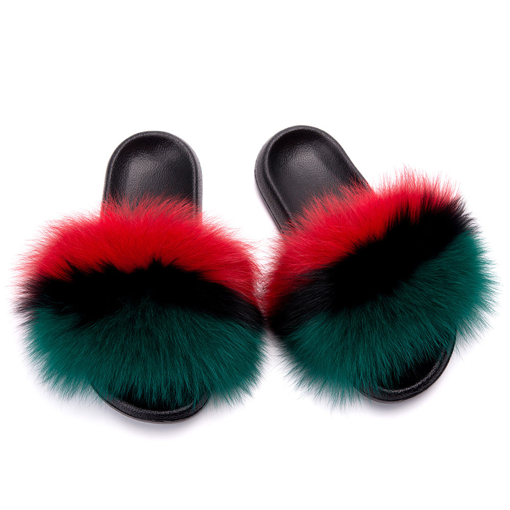 MB Fashion Color 63 Fur Sandals Slides