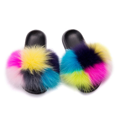 MB Fashion Color 64 Fur Sandals Slides