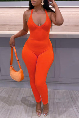 MB Fashion ORANGE Jumpsuits 4915R