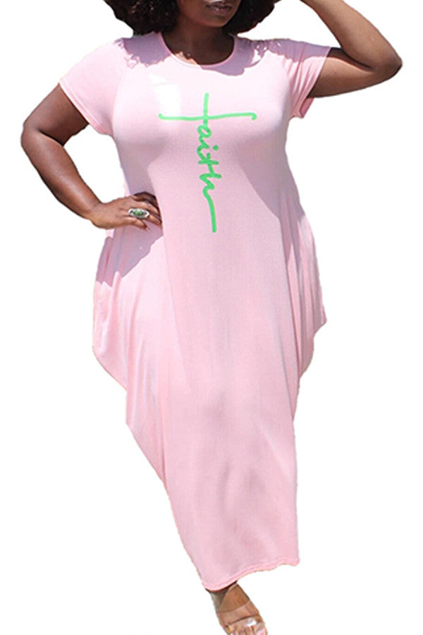 MB Fashion PINK Dress 062R Plus Size