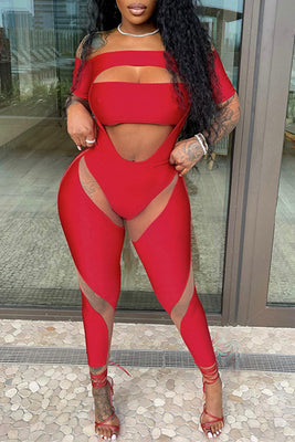 MB Fashion RED Jumpsuits 008T