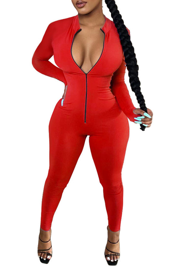 MB Fashion RED Light Weigh Jumpsuit 6585