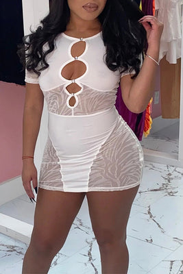 MB FASHION WHITE DRESS 5543T last s
