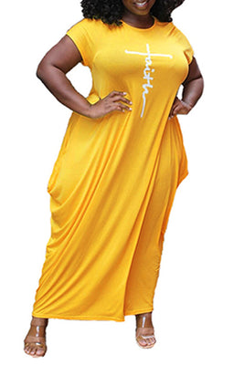 MB Fashion YELLOW Dress 062R Plus Size