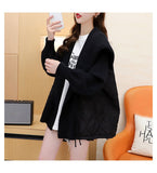 MALYBGG Embrace Fashion in a Cozy and Stylish Thickened Patchwork Knit Sweater Coat 8017LY