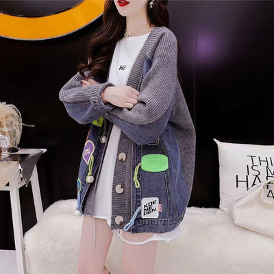 MALYBGG Embracing the Lazy Comfort of a Stylish Oversized Knit Jacket for Fall 8001LY