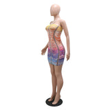 MALYBGG Sexy Rhinestone-Adorned Bodycon Mini Skirt Dress 900963LY