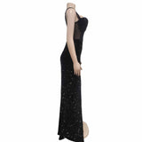 MALYBGG Sequin Mesh Sleeveless Long Dress 6220LY