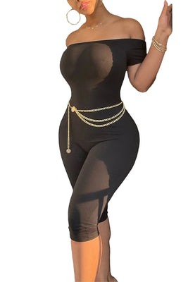 MB Fashion BLACK Jumpsuit With Chain 4537R