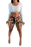 MB Fashion BLACK Multi Shorts 1117R
