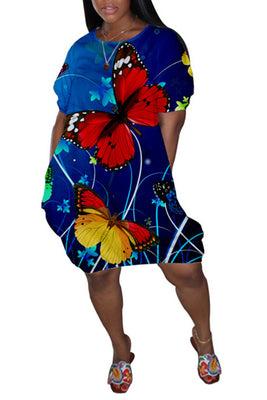 MB Fashion BLUE Dress 5561R