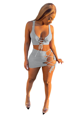 MB Fashion GRAY 2 PCs Set 8164R