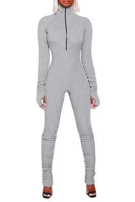 MB Fashion GRAY Jumpsuit 8931R