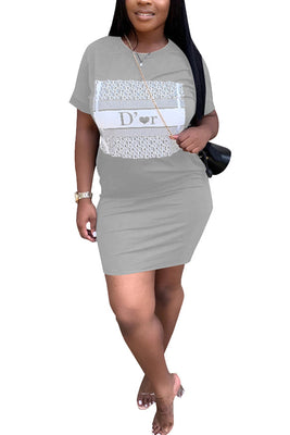 MB Fashion GRAY Dress 181R