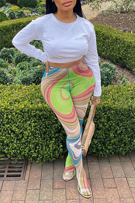 MB Fashion GREEN MESH Pants 0342R