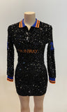 MB Fashion NAVY Dress 3752R