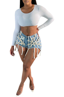 MB Fashion L BLUE Shorts 1117R