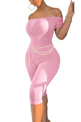 MB Fashion PINK Jumpsuit With Chain 4537R