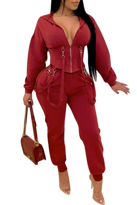 MB Fashion BURGUNDY 2 PCs Set 930R