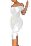 MB Fashion WHITE Jumpsuit With Chain 4537R